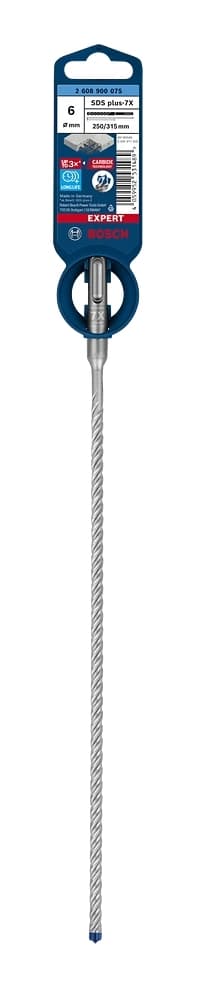 Bosch Expert SDS-plus-7X - boremaskine - til armeret beton, granit, hærdet beton, gnejs, armeret beton - hammerindsats - 6 mm - SDS-plus - længde: 315