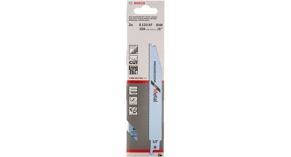 Bosch Progressor for Metal S 123 XF - sahanterä - putkille, peltilevyille, tukiputkille, profiileille - 5 kpl - pituus: 150 mm