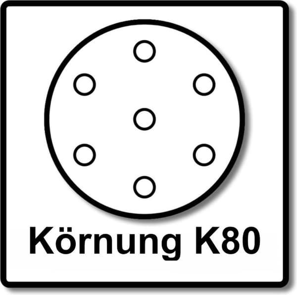 Makita P-43642 Slibeskive 125mm K80 Rød Velcro