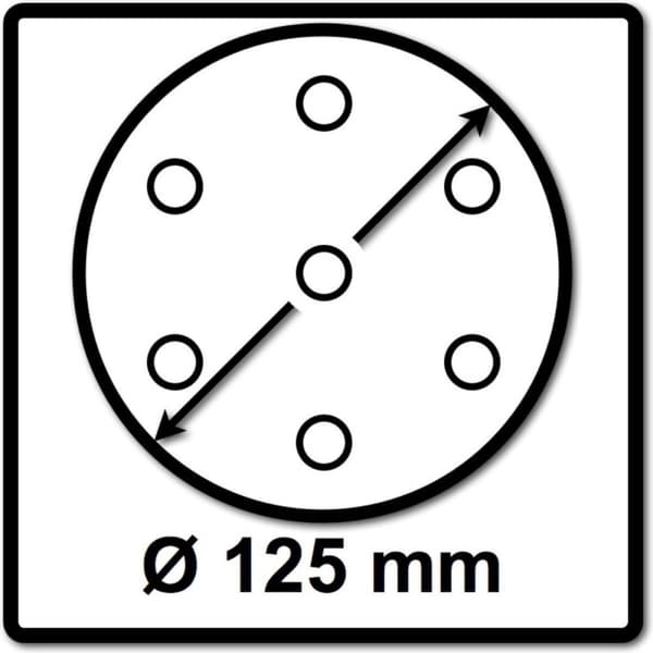 Makita P-43642 Slibeskive 125mm K80 Rød Velcro