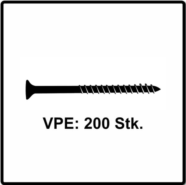 Fischer 670385 lastulevyruuvi Power-Fast II 5,0 x 90 TX20 - uppokanta - osittainen kierre - sinisinkitty (200 kpl)