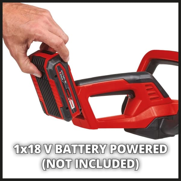 Einhell johdoton pensasleikkuri GC-CH 18/40 Li Solo Power X-Change (18 V - 40 cm leikkauspituus - 13 mm hammasväli - ergonominen kahva - ilman akkua)