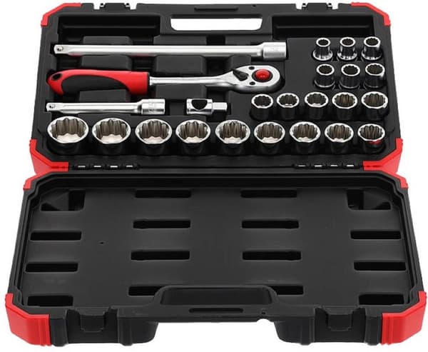 Gedore RØD R69013024 3300056 Topnøgle indsatssæt 24 dele