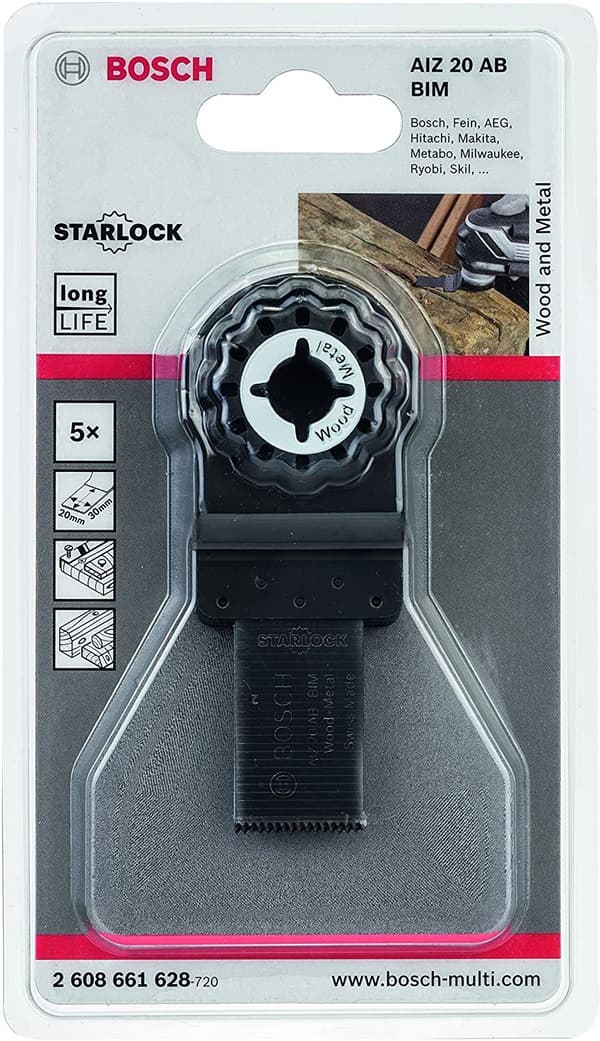 Bosch AIZ 20 AB - sänksågblad - för trä, metall - 5 stycken - Starlock - bredd: 20 mm