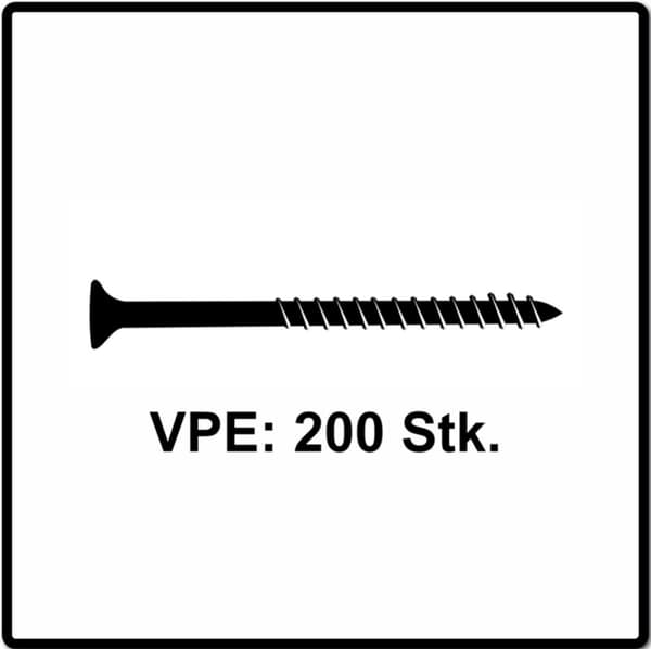 Fischer 670369 spånpladeskrue Power-Fast II 5,0 x 120 TX20 - undersænket hoved - delgevind - blå zinkbelagt (200 stk)