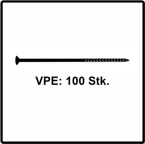 Fischer 670464 spånpladeskrue Power-Fast II 6,0 x 160 TX30 - undersænket hoved - delgevind - blå zinkbelagt (100 stk)