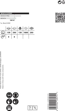 Bosch Expert Tough Material - hålsåg - för plast, tegel, mjukt kakel, rostfria stålplåtar, trä med metall - 64 mm