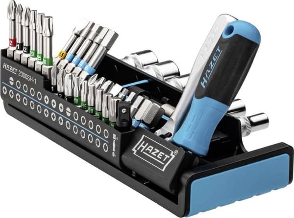 Hazet SmartHolder 2300SH-1 Bit sæt 39-delt flad, Phillips, Phillips, Pozidriv, unbrakon, indre-Torx, fatning (sekskant)