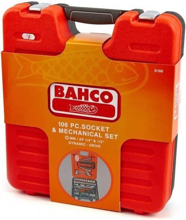 Bahco Hylsnyckelset 106 delar - 1/4'' och 1/2''