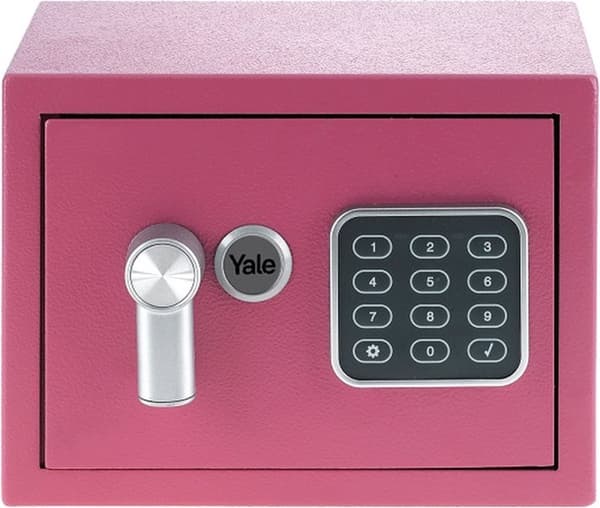 Yale Electronic Safe Mini - Kombinationslås - Pengeskab med kombinationslås - 170 x 230 x 170 mm - Pink