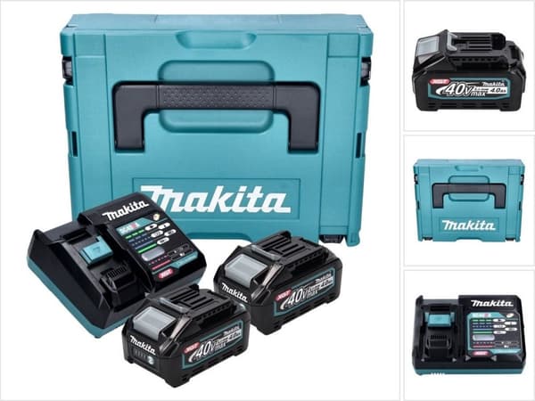 Makita batteristartersæt XGT DC40RA 2xBL4040 - 191J97-1