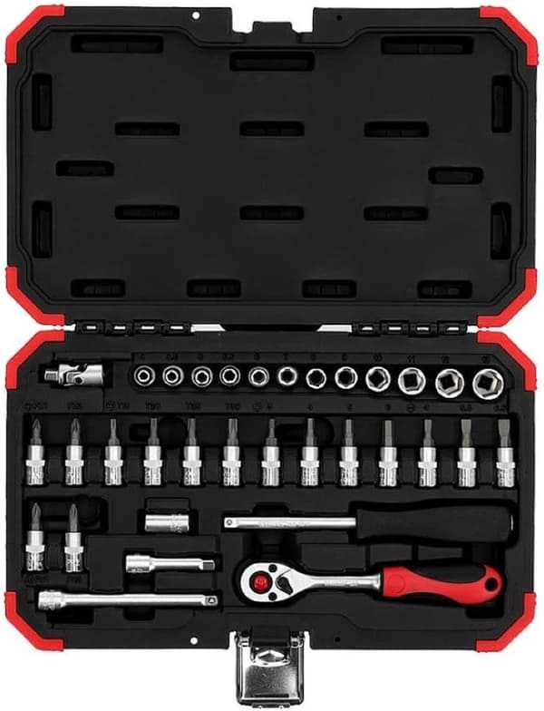 Gedore rød topnøglesæt 33-delt 1/4” 4-13 mm - 3300051