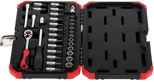 Gedore rød topnøglesæt 33-delt 1/4” 4-13 mm - 3300051