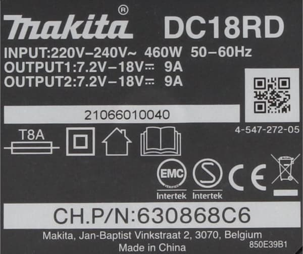 Makita 199485-6 18V Li-ion batteristartset (4x 6,0Ah)