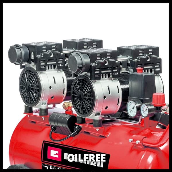 Einhell Kompressor TE-AC 50 Silent (kompressor - 1.500 W - maks. 8 bar - oliefri/service - 50 l tank - aftapningsskrue - sikkerhedsventil)