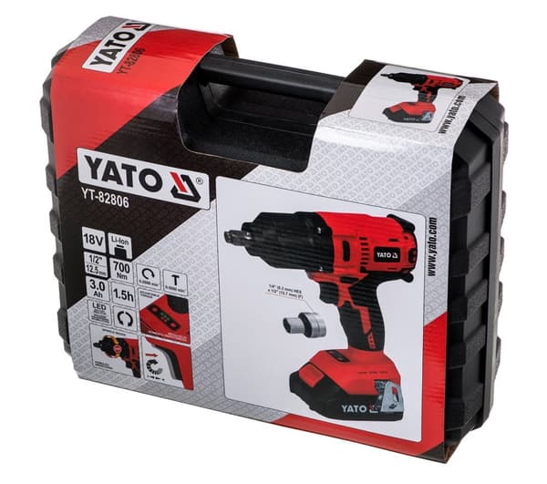 Børsteløs slagnøgle 1/2" 700Nm YATO YT-82806