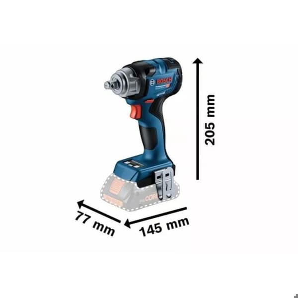 Boulonneuse med slag GDS 18V-330 HC - BOSCH - Utan batteri eller laddare - L-Box - 06019L5001