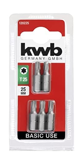 kwb 120225 Hex Bit Chrome Vanadium Steel Pakke med 5 (120225)