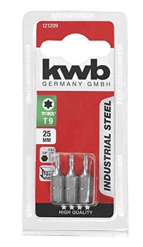 kwb 121209 sekskantet bit T 9 stål 3 stykker (121209)