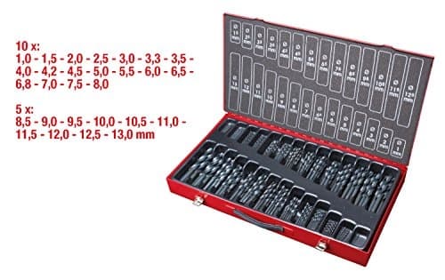 KS Tools 330.1650 HSS-R spiralborsæt, 230 dele, 1-13 mm