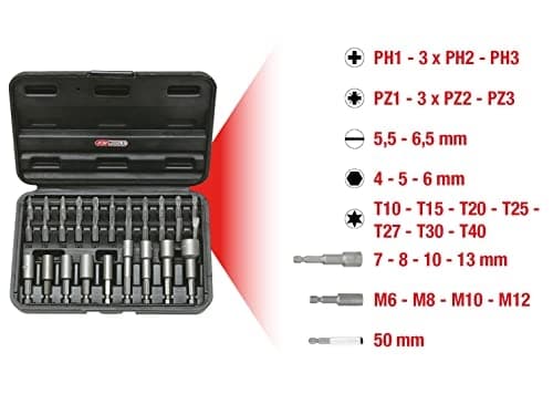 KS TOOLS 1/4" CLASSIC bit og skrueværktøjssæt, 31 styk (122.2100)