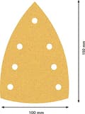 Miniatyrbillede 5 af 6: Bosch tilbehør 2608901642 sandpapir til multisliber, korn 80 (L x B) 150 mm x 100 mm, 50 stk.