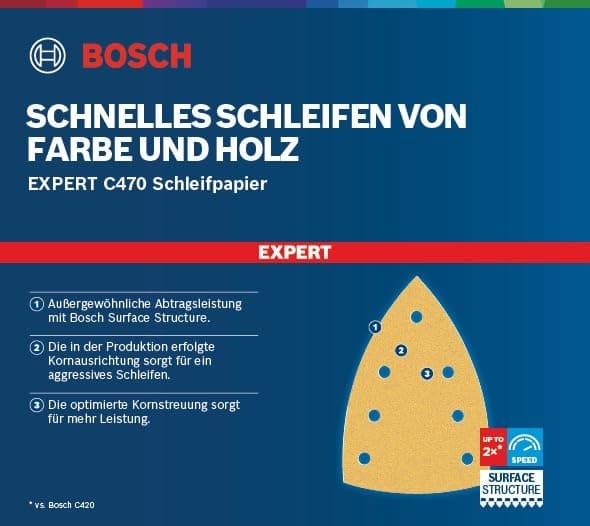 Bosch tilbehør 2608901642 sandpapir til multisliber, korn 80 (L x B) 150 mm x 100 mm, 50 stk.