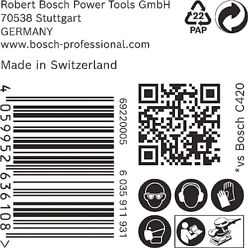 Bosch tilbehør 2608901660 sandpapir til orbitalslibere, korn 40 (L x B) 133 mm x 80 mm, 50 stk.