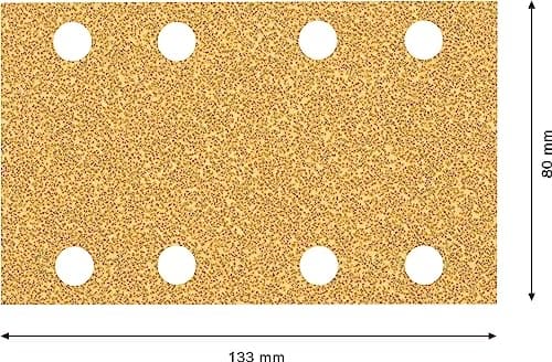 Bosch tillbehör 2608901660 sandpapper för orbitalslipmaskiner, korn 40 (L x B) 133 mm x 80 mm, 50 st.