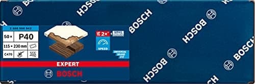Bosch slibeplade 115x230mm, K40, 50 stk. 14-huller, C470, Wood+Paint EXPERT (2608900942)