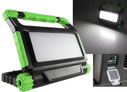 ChiliTec LED batteridrevet byggespot BSA-20 50W 4200lm med 11,1V/5,0Ah batteri og 230V oplader. 15V/1A (22942)