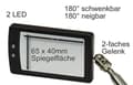 Miniatyrbild 4 av 6: ChiliTec teleskopspegel LED-belysning. Längd 28-88 cm Spegel 65x40 mm (22103)