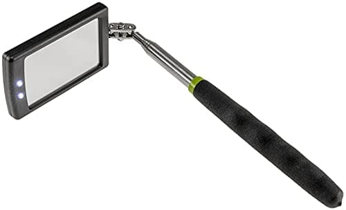 ChiliTec teleskopspegel LED-belysning. Längd 28-88 cm Spegel 65x40 mm (22103)