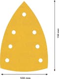 Miniatyrbillede 5 af 6: Bosch Tilbehør 2608901645 sandpapir til multisliber korn 240 (L x B) 150 mm x 100 mm 50 stk.