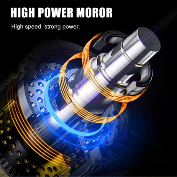 Børsteløs elektrisk driver 0-6200 RPM 600N.M Moment 18V Wlectric skruenøgle med LED arbejdslygter, Type: 2 batterier