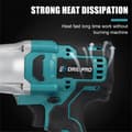 Pikkukuva 5 / 7: Harjaton sähköavain 0-6200 RPM 600 N.M vääntömomentti 18V Wlectric Wrench ja LED-työvalot, tyyppi: Ei akkua
