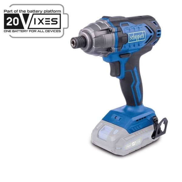 Sladdlös slagnyckel 1/4 - SCHEPPACH - 20V IXES - Vridmoment 180 Nm - utan batteri eller laddare - C-ID180-X