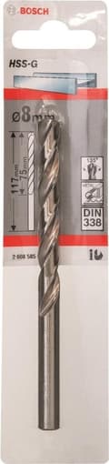 Miniatyrbild 5 av 6: Bosch - Metallborr HSS-G, standard 8 x 75 x 117 mm