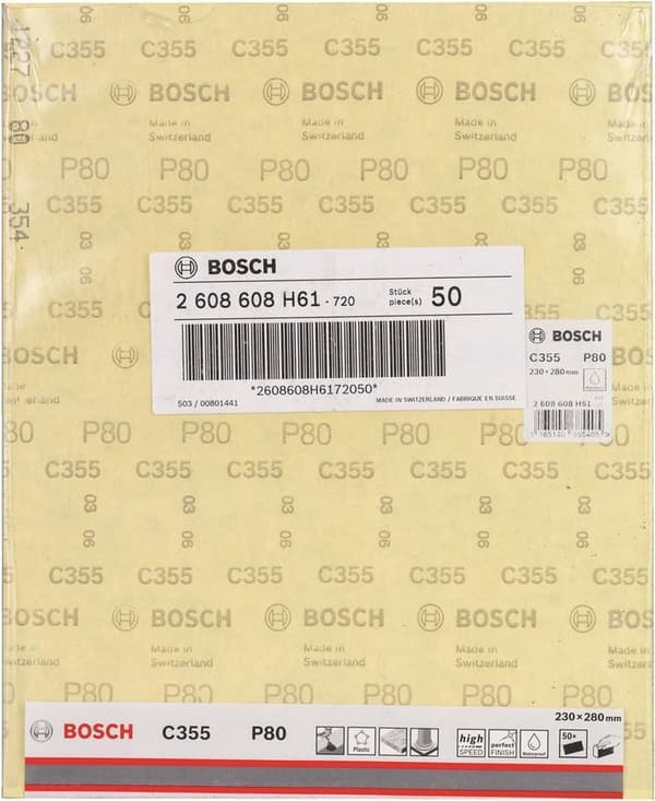 Bosch - Slippapper C355 - vattentät 230 x 280 mm - 80