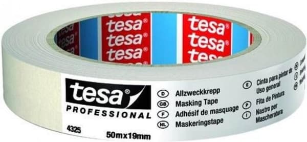 Tesa 04325 papirmaskeringstape - Generelt - creme - 19mm x 50m
