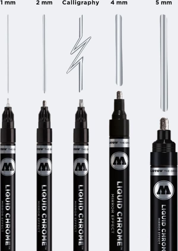 Molotow Liquid Chrome - Kalligrafi - 3 mm - tusch