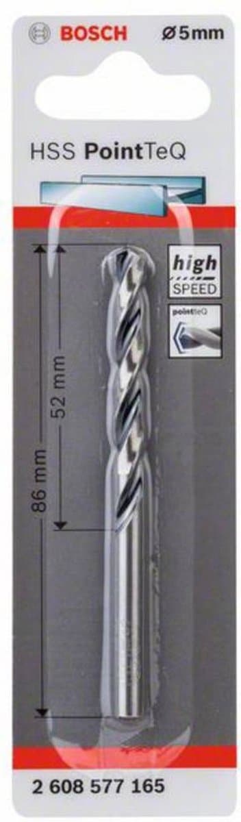 Bosch 2608577165 HSS PointTeQ spiralbor - 5 x 52 mm (1 stk)