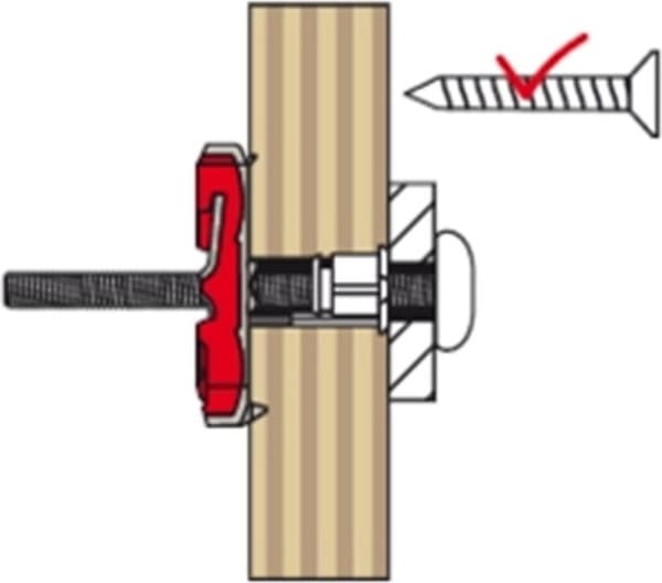 Fischer duotec hulvæg 10mm + Skrue