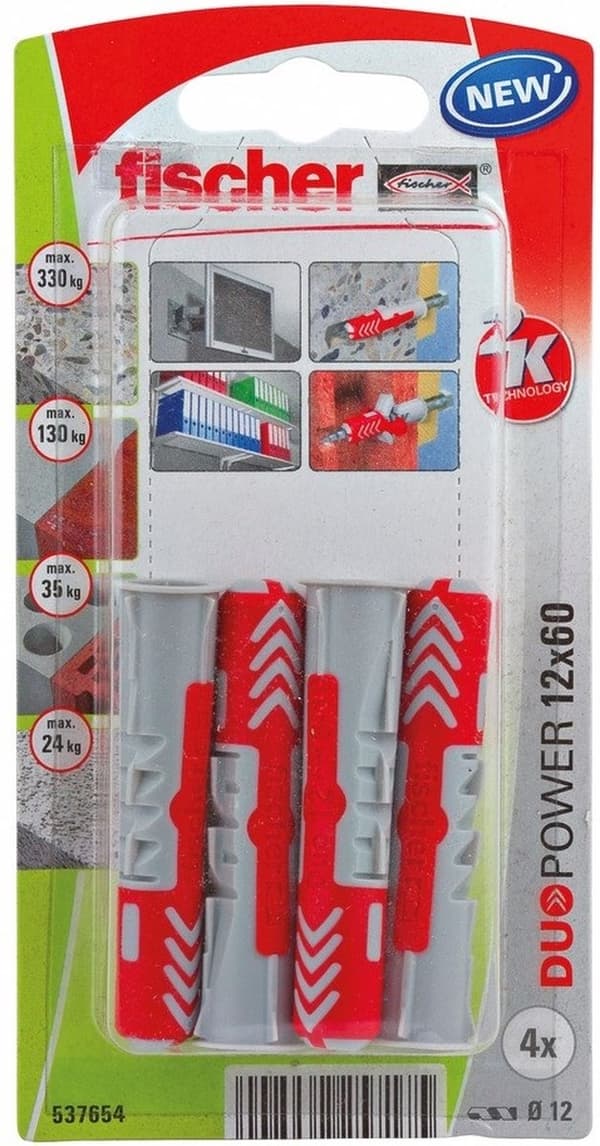 Fischer Plug Duopower - 12x60mm (per 4 st)