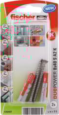Miniatyrbillede 1 af 8: Fischer stik Duopower med rustfri stål A2 skrue 8x40mm (pr. 2 stk.)