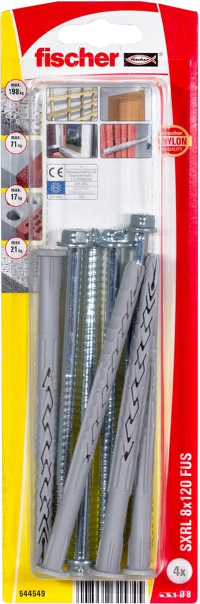 Fischer DuoTec 10 K NV pluggar 50 mm 537262 1 set (537262)