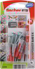 Miniatyrbillede 1 af 8: Stik og skruer Fischer Duopower 534998 8 x 40 mm 8 Dele