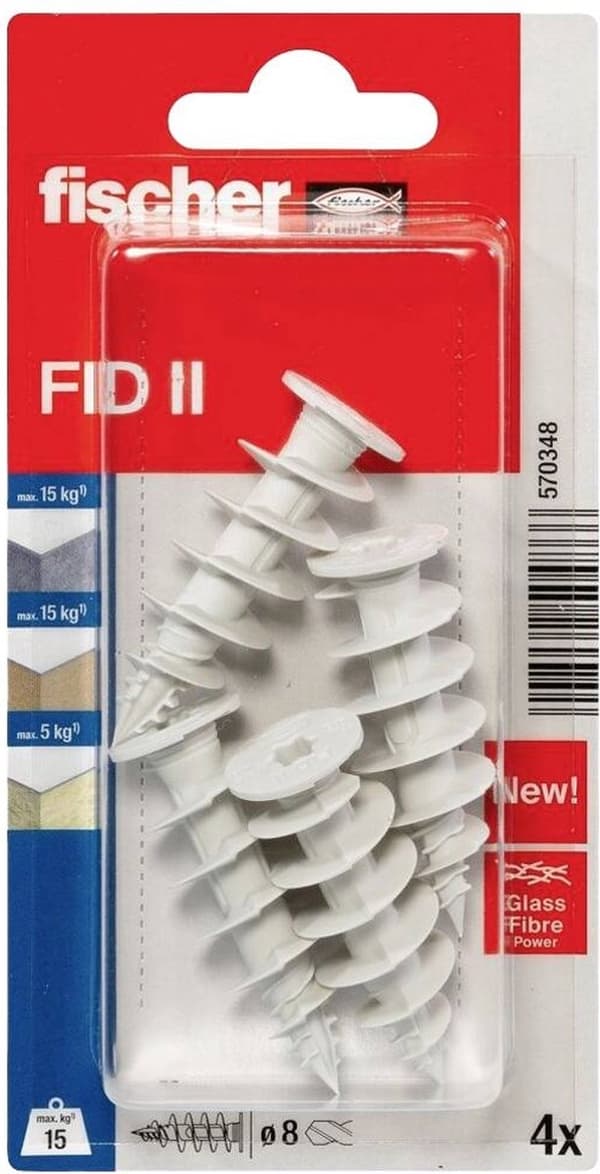 Fischer FID II isoleringsmaterial plugg 50 mm 570348 4 stycken