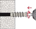 Miniatyrbild 5 av 10: Fischer Turbo lättbetongankare 10x50mm - FTP K 4 - nylon (per 4 st)