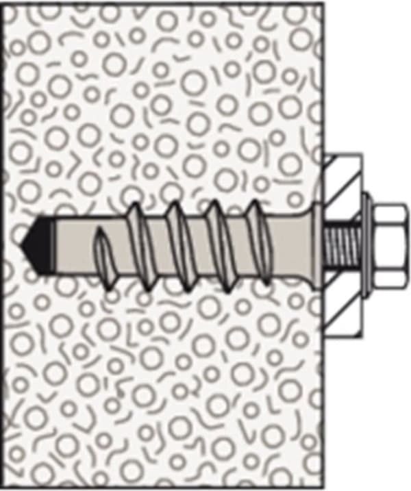 Fischer Turbo lättbetongankare 10x50mm - FTP K 4 - nylon (per 4 st)